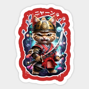 Samurai Cat 08 Sticker